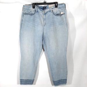NWT NYDJ Ami skinny ankle embroidered jeans 22W